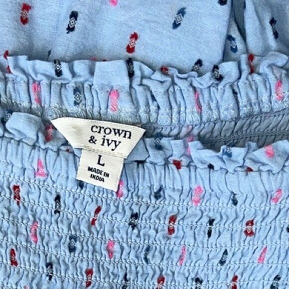 Crown &ivy Blue maxi Dress stylish and elegant embroidered multiple colo… - Picture 5 of 6